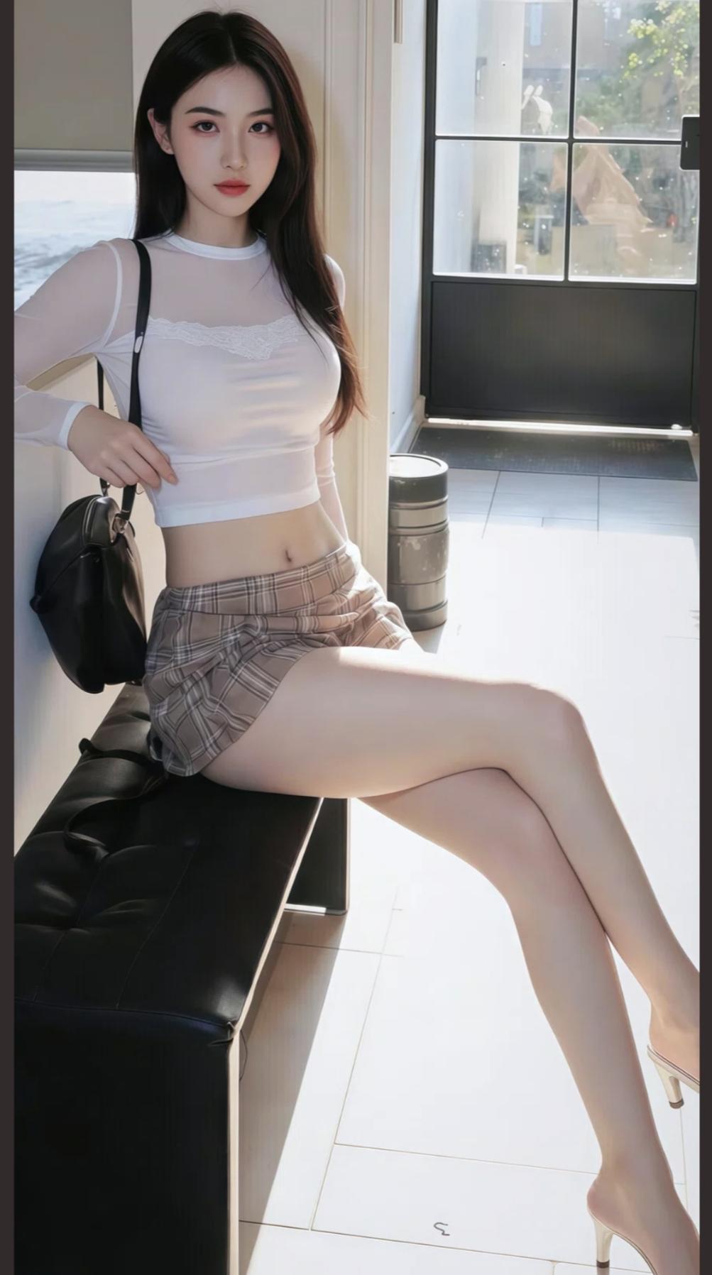 腿长的女孩子穿什么?腿长的女孩子，穿搭主打一个“扬长避短”！终于懂了！短款上