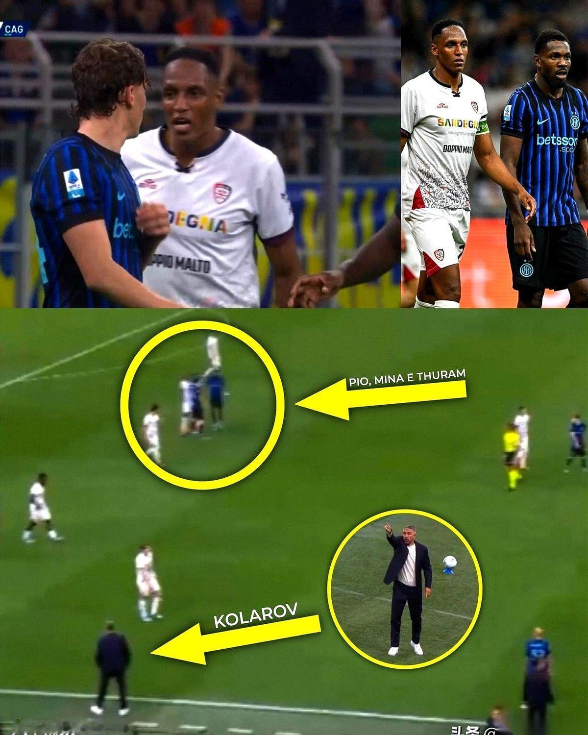 米纳一把推开小埃斯波西托，嘴里不干不净。裁判哨子还没响，图拉姆已经像炮弹一样冲了