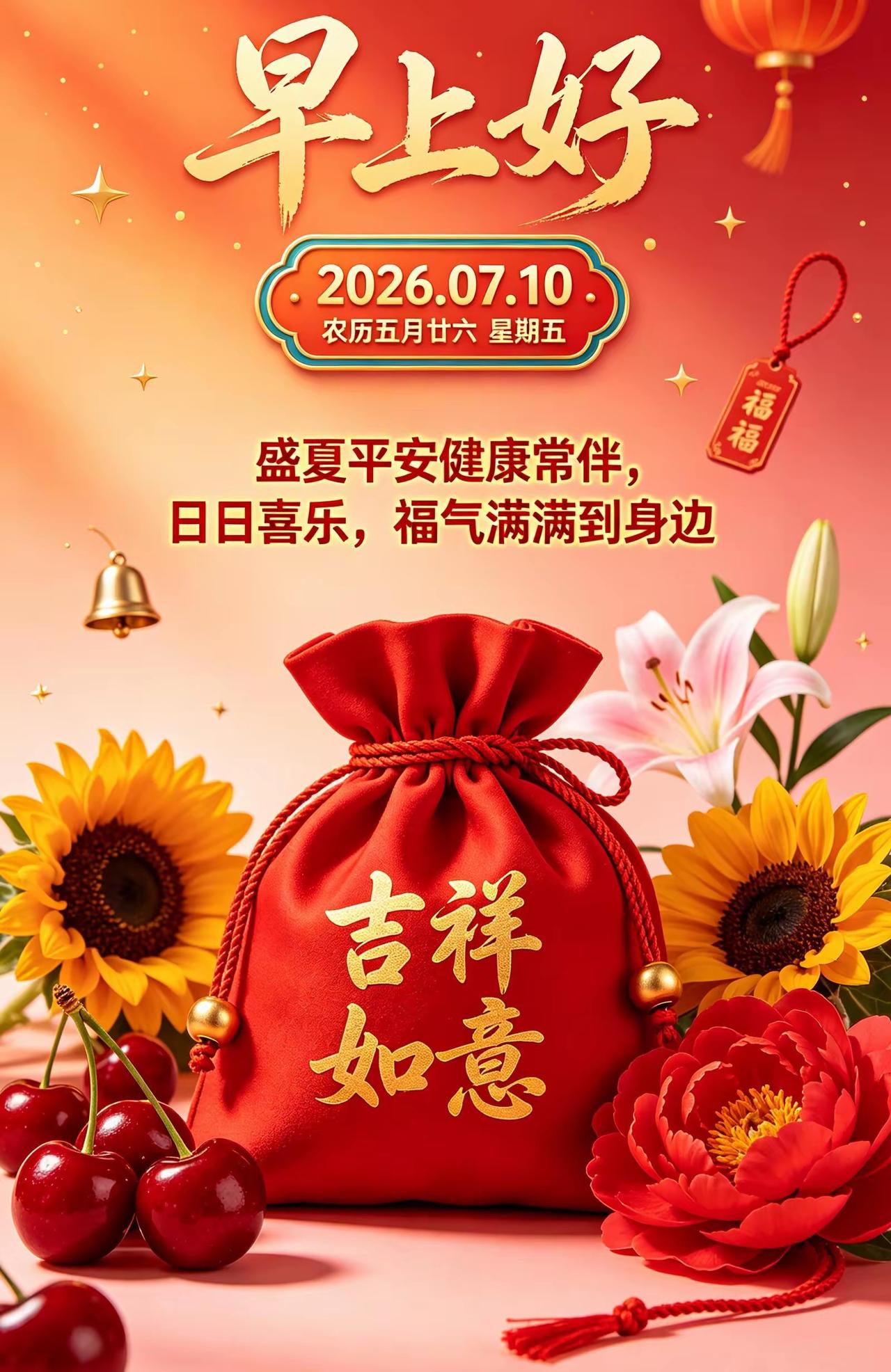 清晨的风裹着清爽掠过窗前，阳光缓缓铺满街巷。道一声早安，愿你今日脚步从容，心怀暖