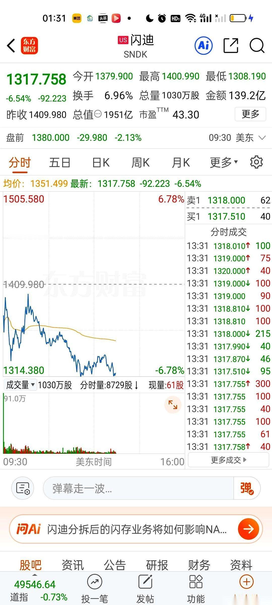 刷了眼昨晚的美股，那叫一个惨烈。ARM直接崩了12个点，英特尔、AMD那帮老哥