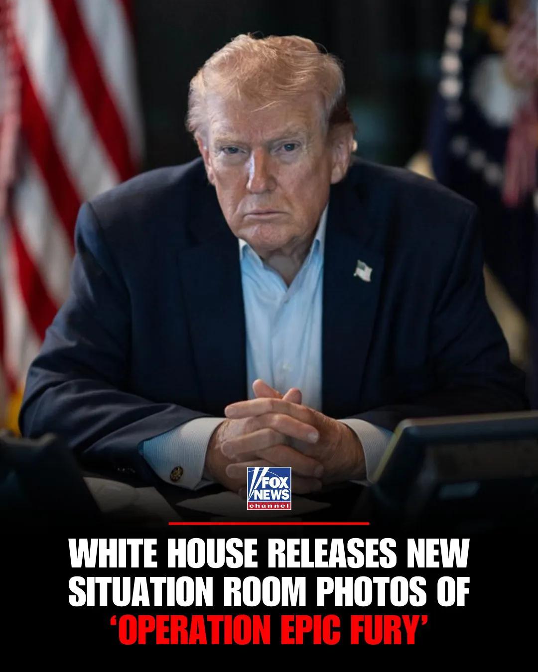 最新消息：白宫公布了“史诗狂怒行动”期间，特朗普总统位于海湖庄园作战室的幕后照片