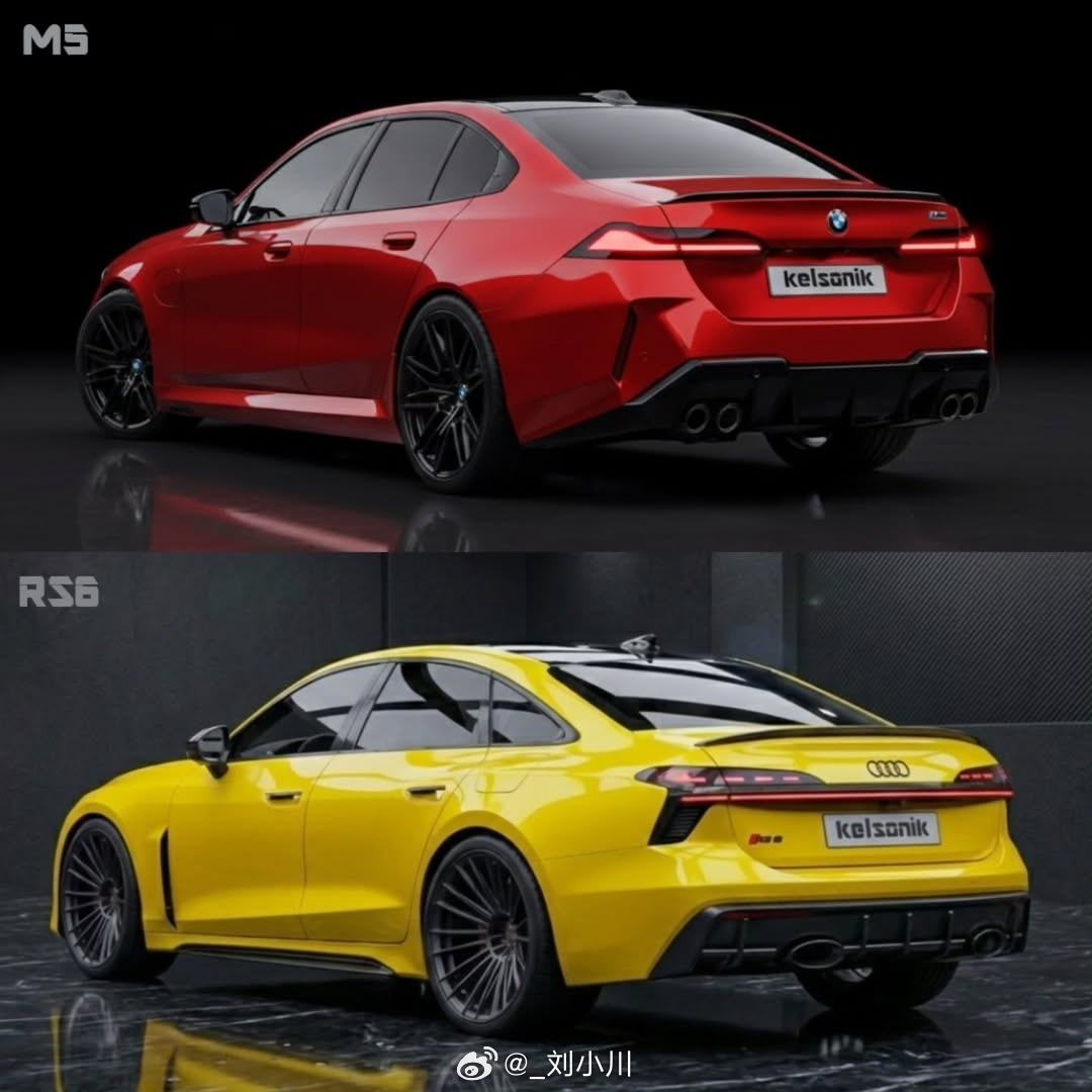 下一代宝马M5渲染图下一代奥迪RS6渲染图下一代宝马M5渲染图vs下一代奥