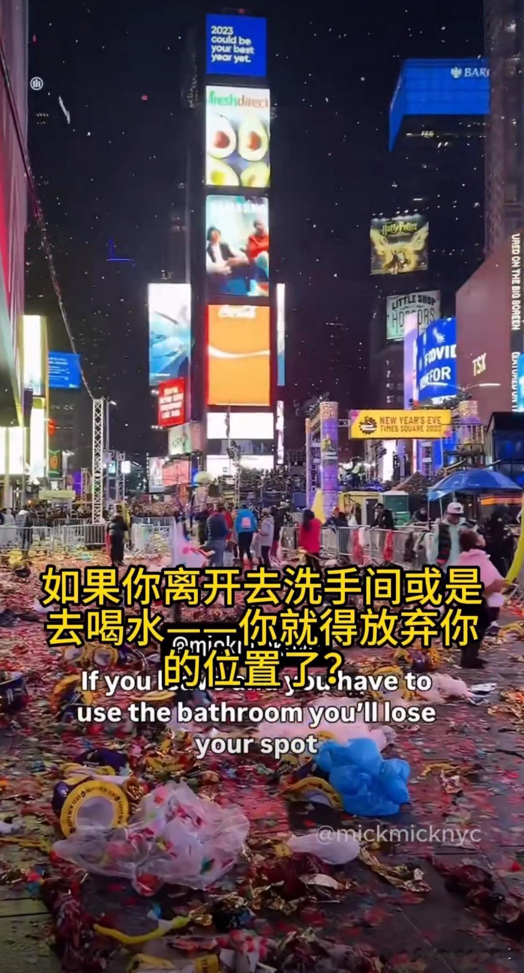 纽约时代广场上，一名成年男子（人称“街头达人”的格雷格）在镜头前地解释他的跨年夜