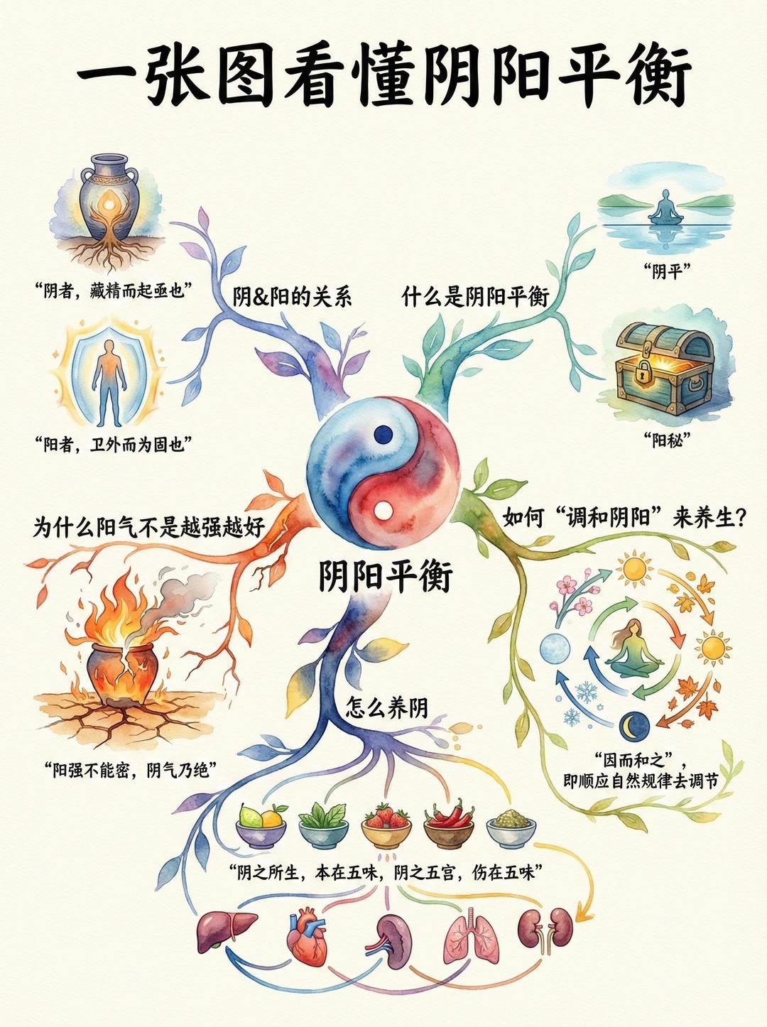 图解《黄帝内经》阴平阳秘，最好平衡状态