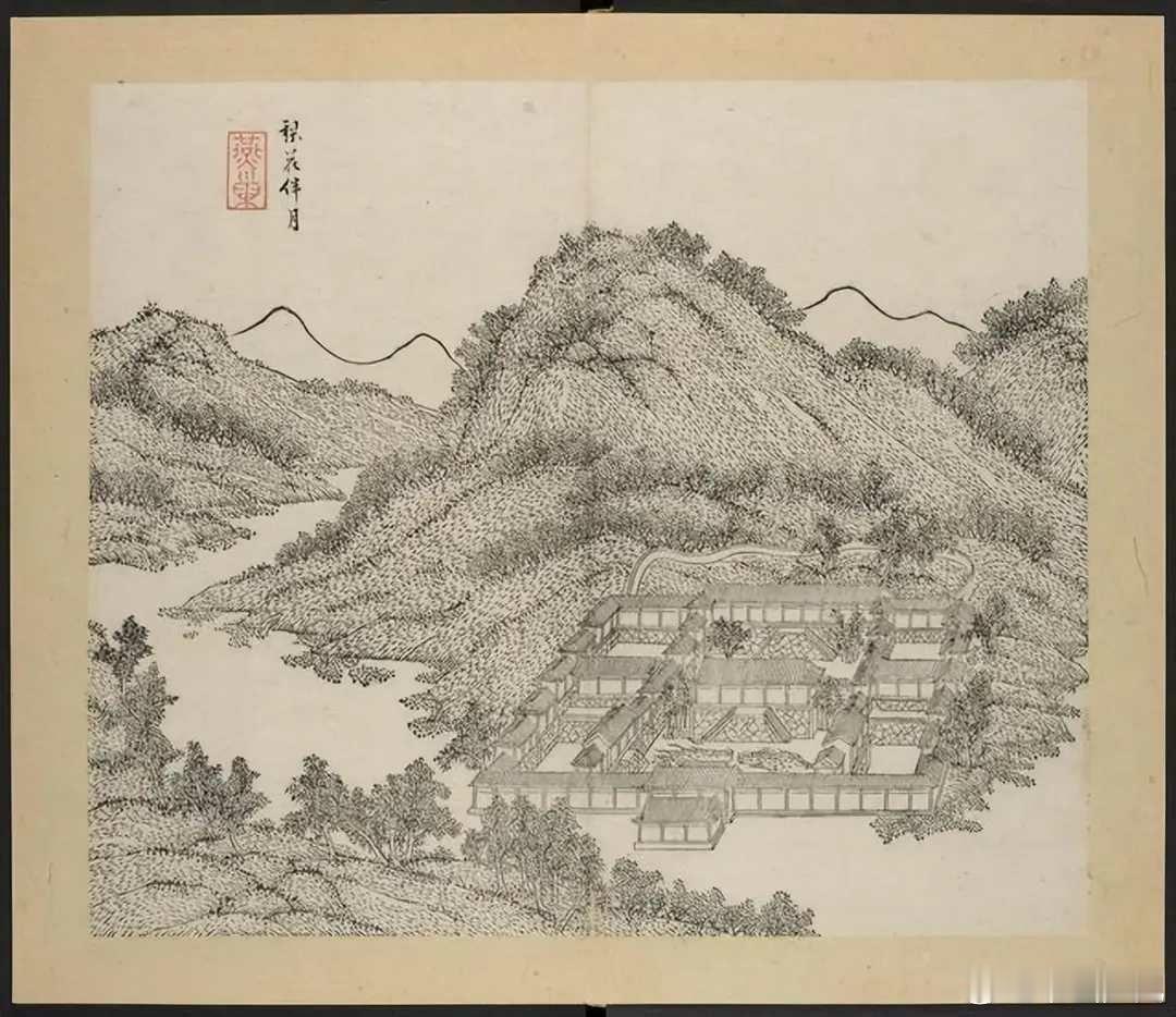 清乾隆间刊《两浙胜槩图谱》。以古朴雅致的木刻摺装本形式，缓缓铺陈开一幅幅清乾隆盛
