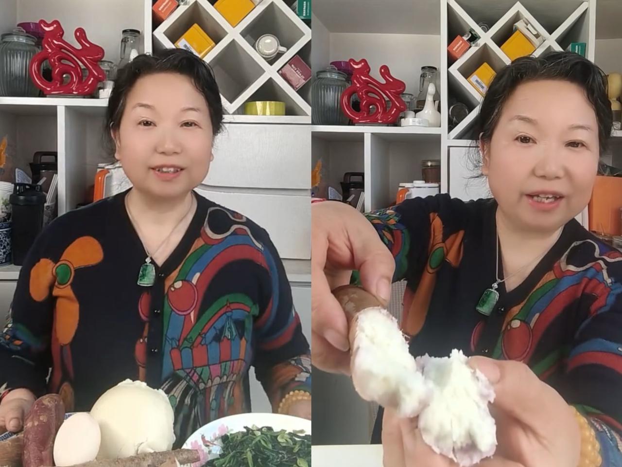 4月8日，好久没露面的杜新枝，又笑眯眯地出现在镜头前。那状态，简直让人眼