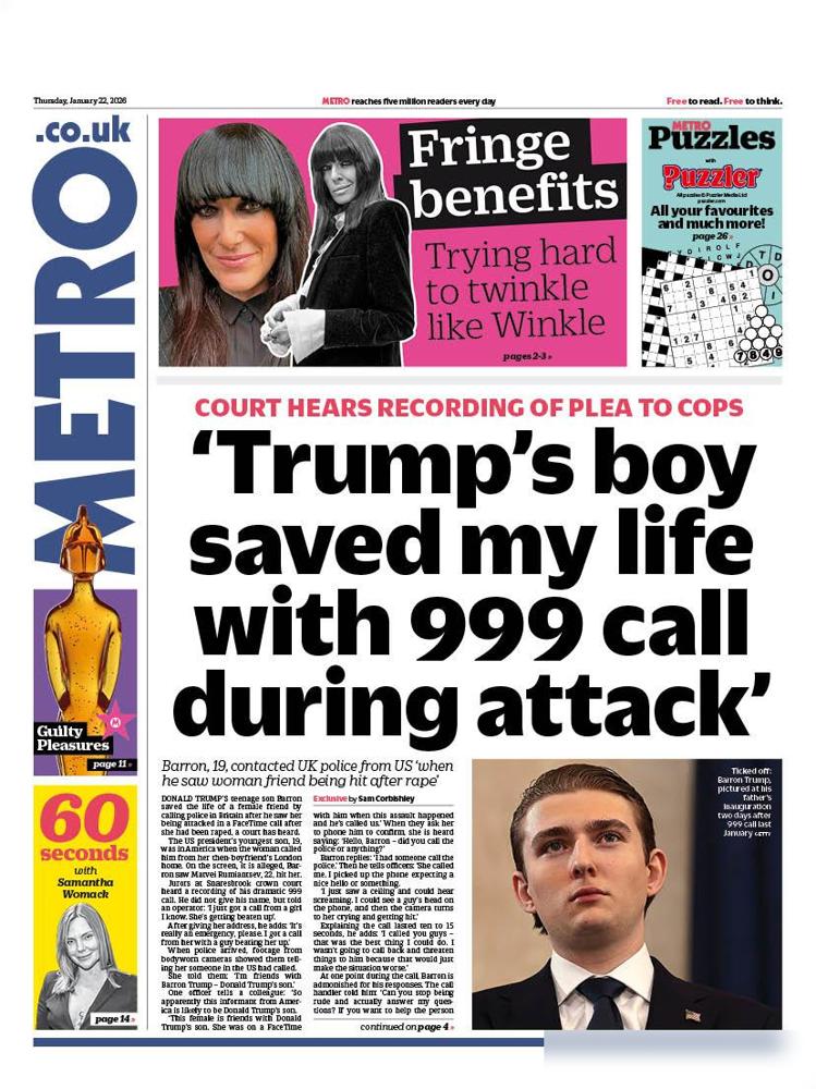 特朗普家的小儿子巴伦，这次真是给全美长脸了，人在美国坐，跨洋救了命。当时他正