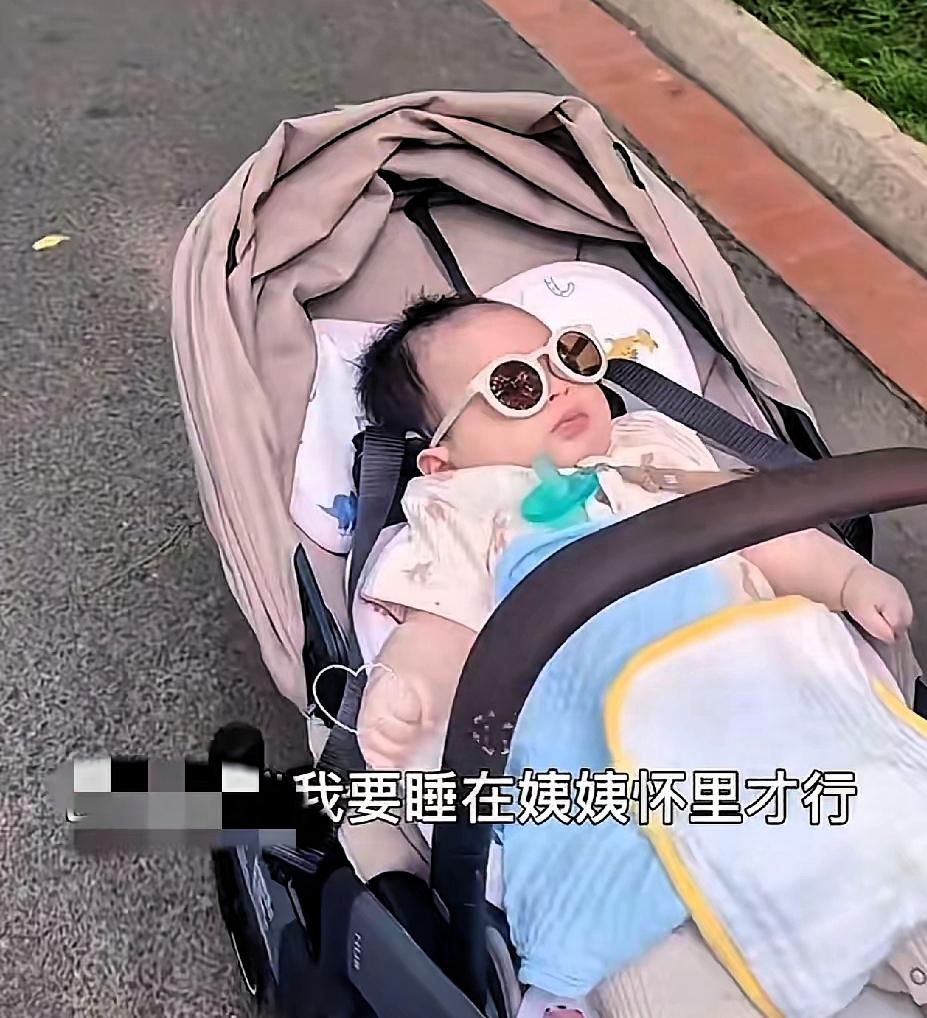 筱梅带着王宝回北京了，他只有两个月大，真是小小的，公园里，王宝在车里，眼睛睁不开
