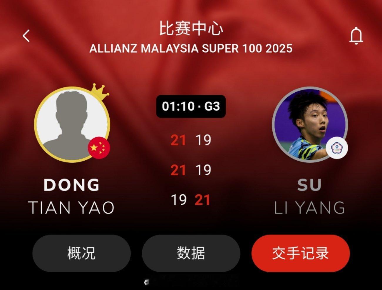 男单半决赛董天尧19-2121-1921-19苏力扬(3)2025