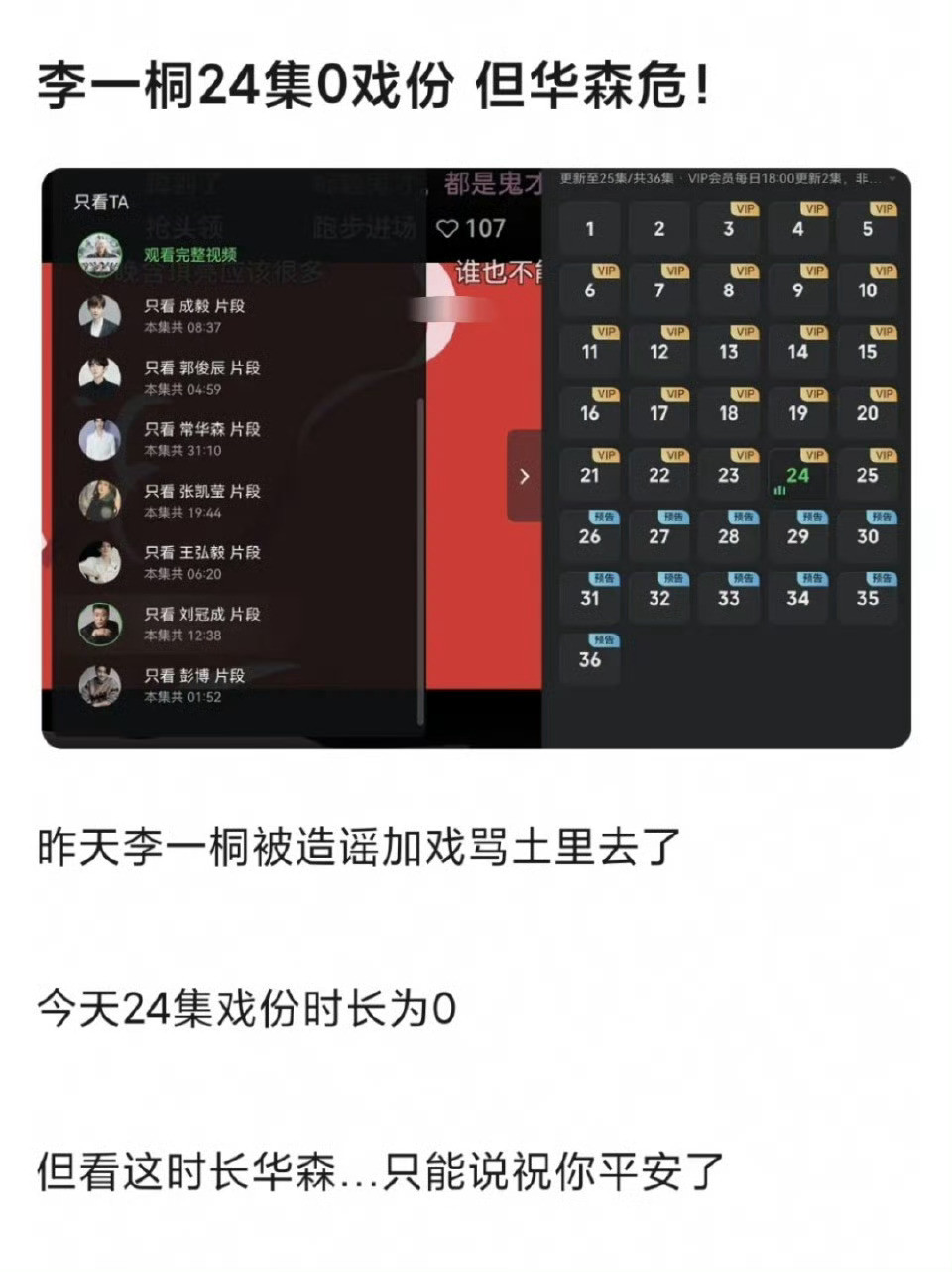 成毅的戏份粉丝说有问题，现在李一桐的戏份粉丝也说有问题，戏份去哪了？[淚