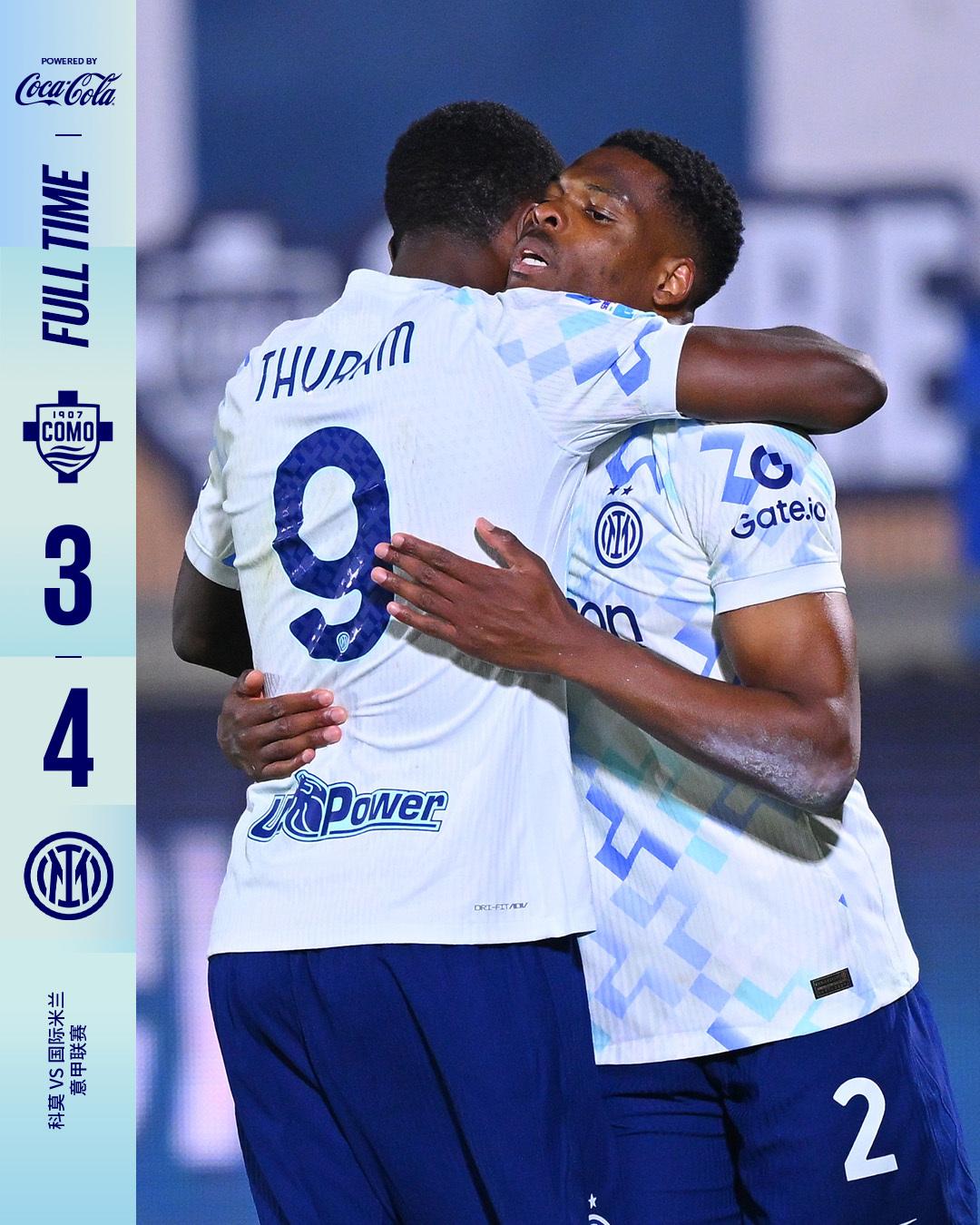 北京时间4月13日凌晨2:45，我们在意甲联赛第32轮比赛中客场挑战科莫，结果上