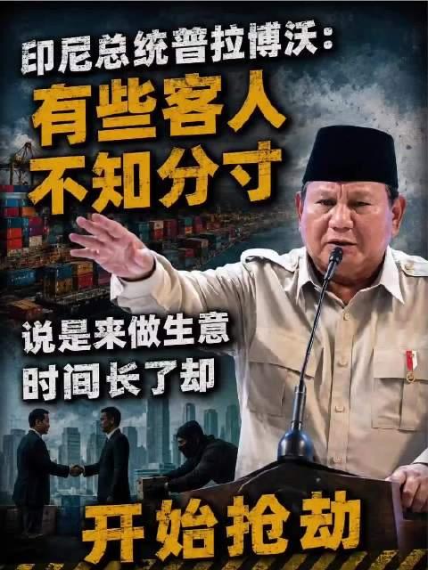 彻底翻车！印尼总统公开吐槽外来客商是“强盗”，抹黑合作真相，看清虚伪套路。2
