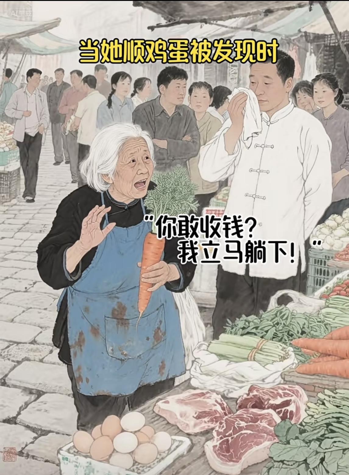 “老太太，不是什么东西都可以顺走，会出大事”[惊恐]“奶奶，可以不吃么”[发怒