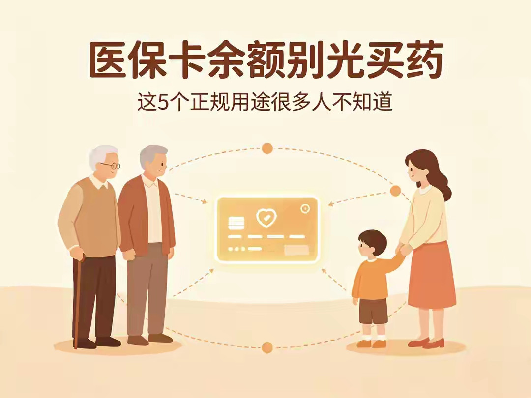 医保卡里的钱别只买药！5个正规隐藏用途，白白浪费太可惜很多人一直以为：医保卡余额，只能去药店买药。其