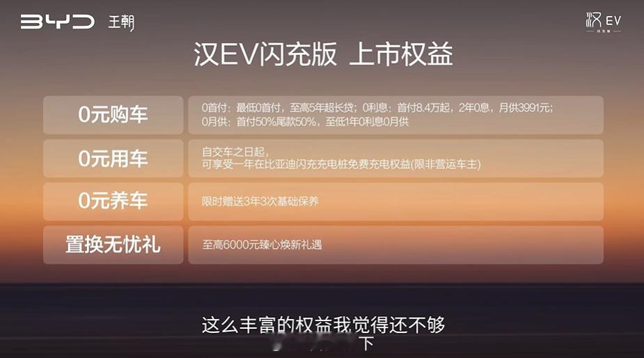 240kW大功率电机，210km/h极速6.5s零百加速，电耗10.8度，上市权