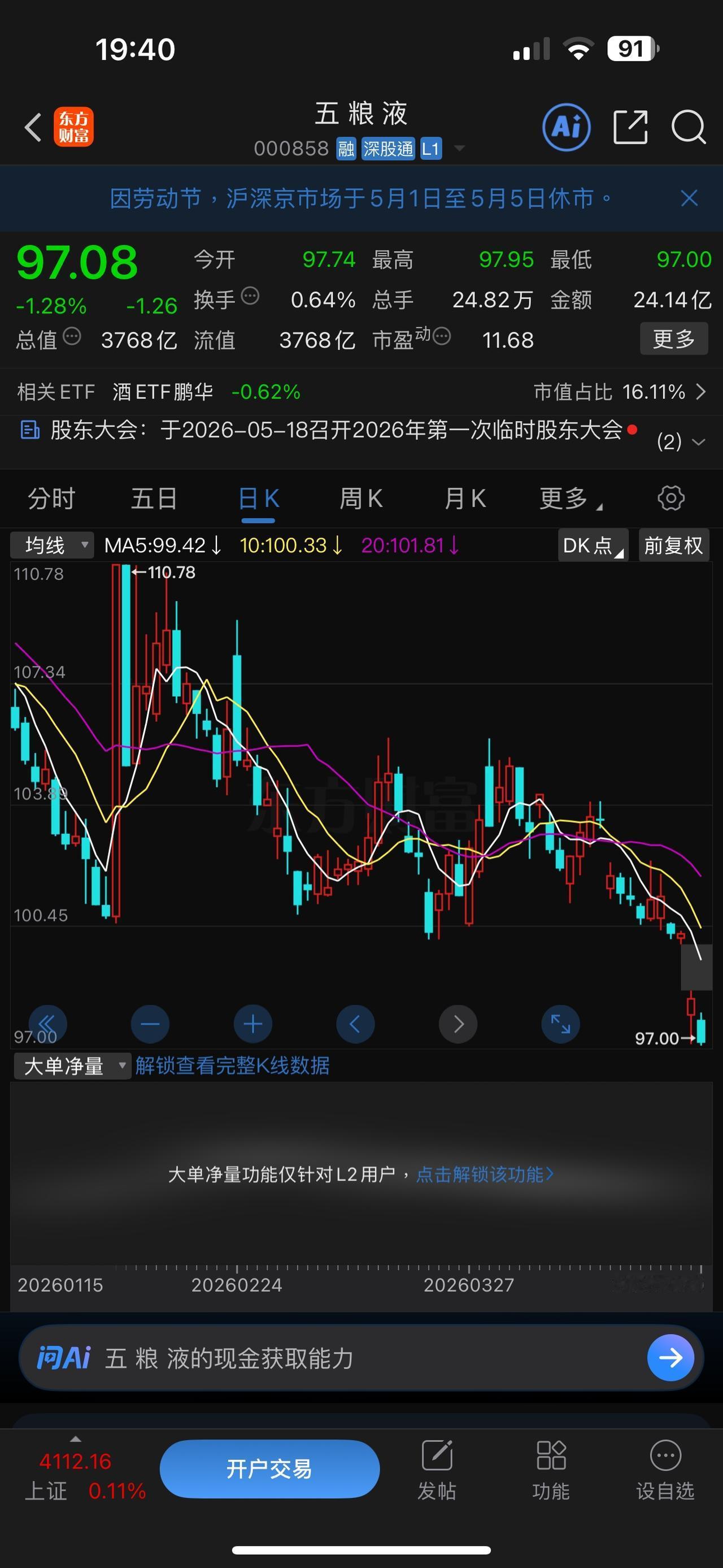 五粮液2026年第一季度利润同比大增82.57％，延迟一天出报表，爆出了这大瓜