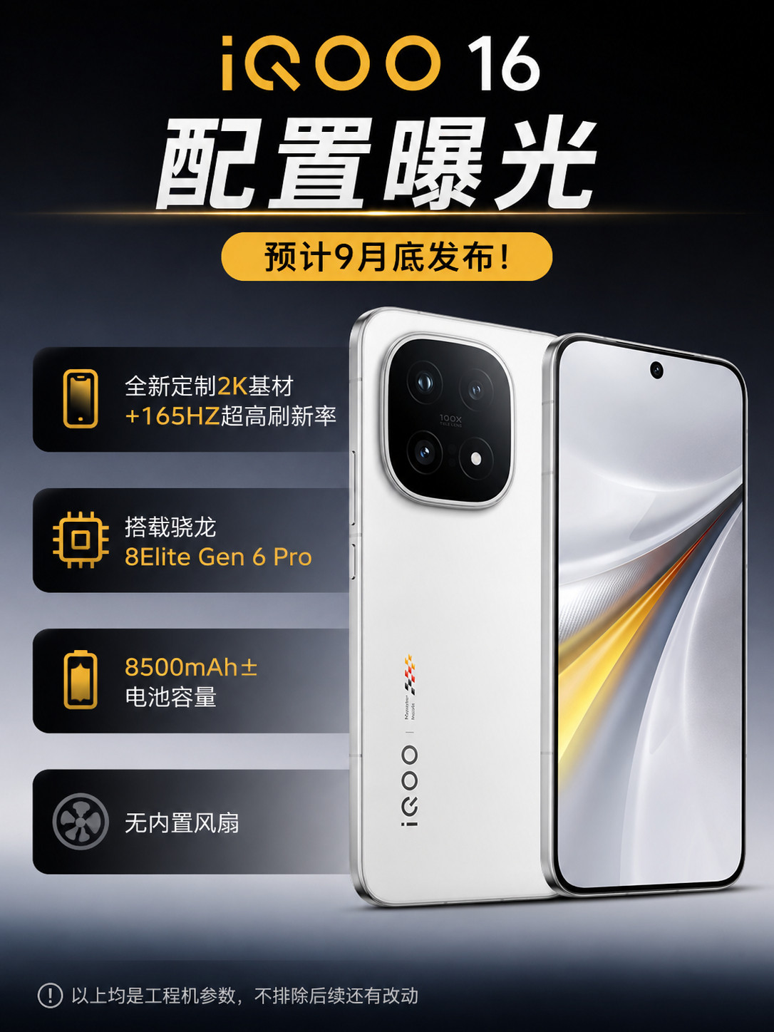 今年的iQOO16，依旧是采用最顶级的芯片骁龙8EliteGen6Pro