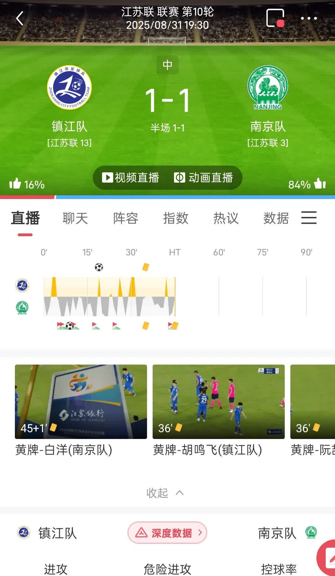 南京的天塌了，本来以为踢镇江应该是手拿把掐，把比分锁得死死的，没想到在南京进了一