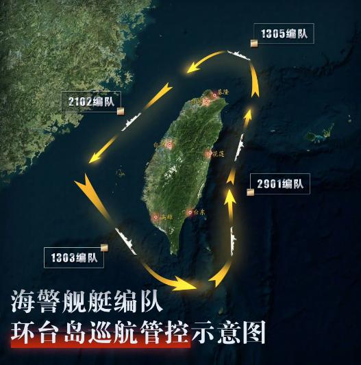 绝不让台独得逞，中国已经正式宣布，直接在东引岛，乌丘屿家门口搞起“环台执法巡查”