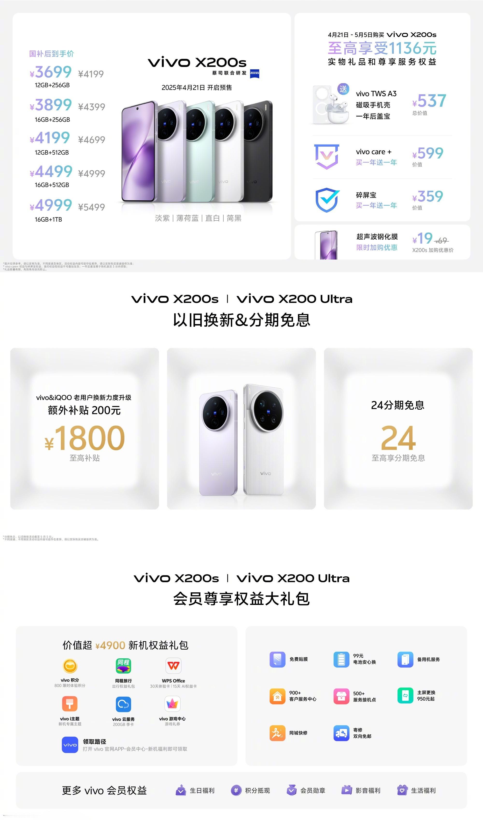i冰宇宙vivoX200s现已开启预售：售价4199元起，国补后价格3