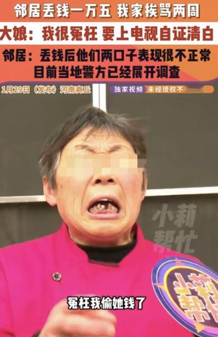 河南商丘，一阿姨莫名其妙被邻居骂了2个星期，邻居说自家丢了15000块钱，怀疑是