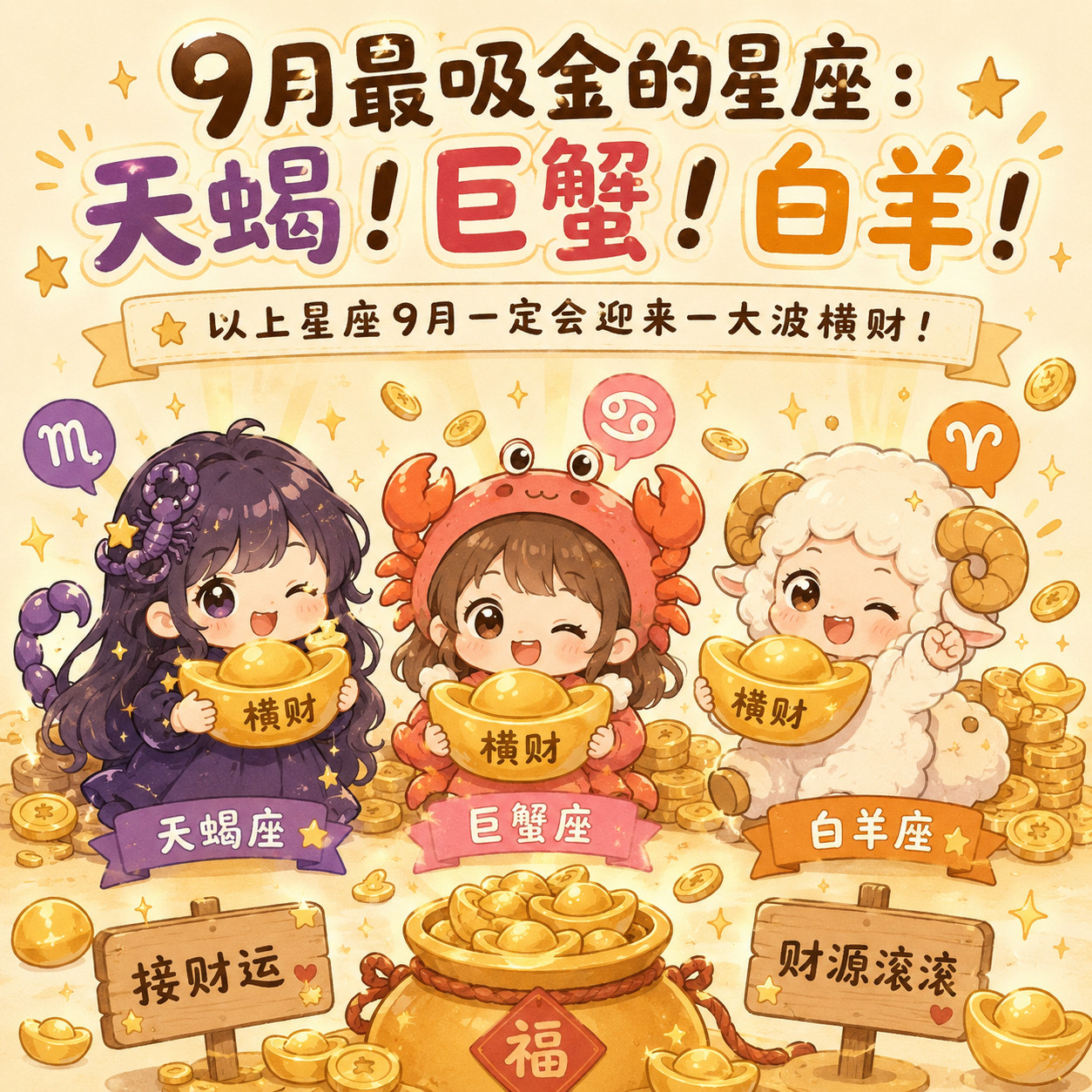 9月最吸金的星座好好好天蝎女来报到承此吉言保佑我九月工作顺顺利利