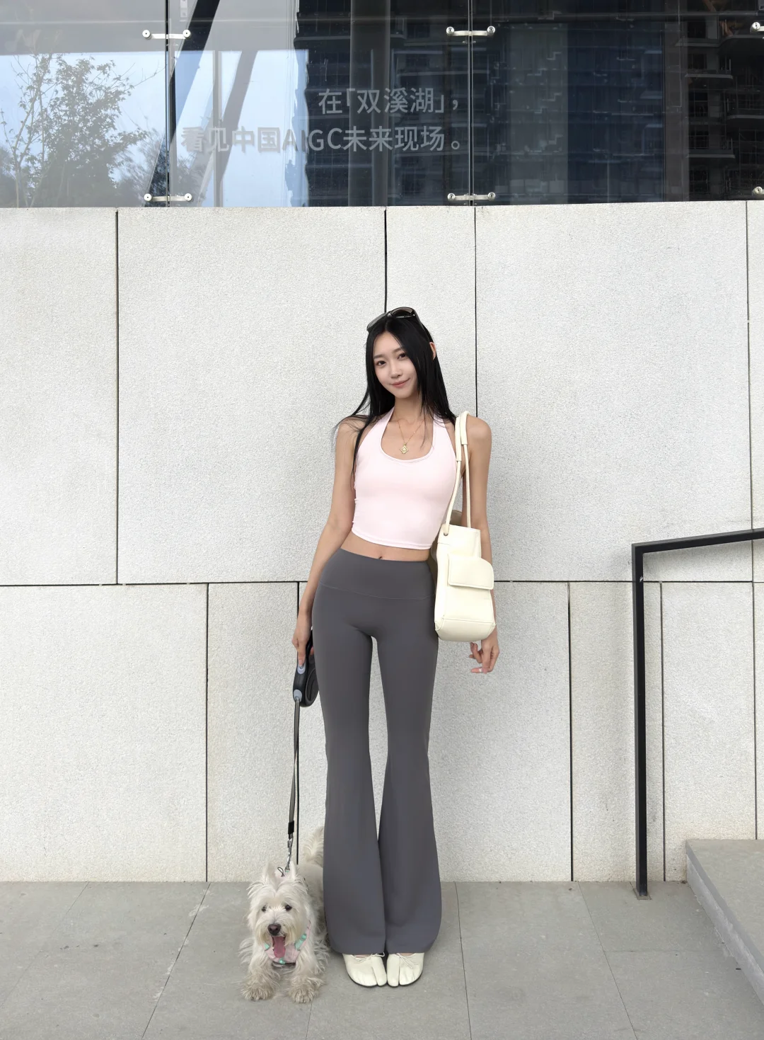 灰粉leggings～