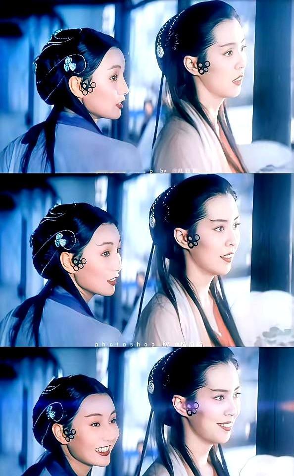 圈里有个不成文的规矩，女明星千万别跟林青霞同框。偏偏王祖贤不信邪。东方不败眉头一皱，冷眼扫过去，别人
