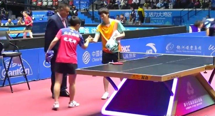 曼昱全运会首秀[加油]！第一局范思琦11-6先胜王曼昱！接下来的第二、三局范
