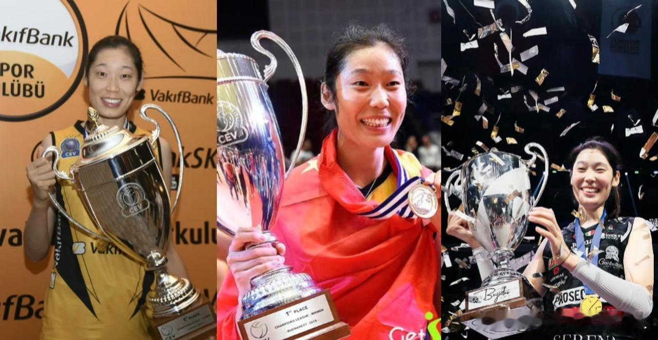 朱婷获得女排欧冠三次冠军分别是2017(瓦基弗银行)☞2018（瓦基弗银行）☞