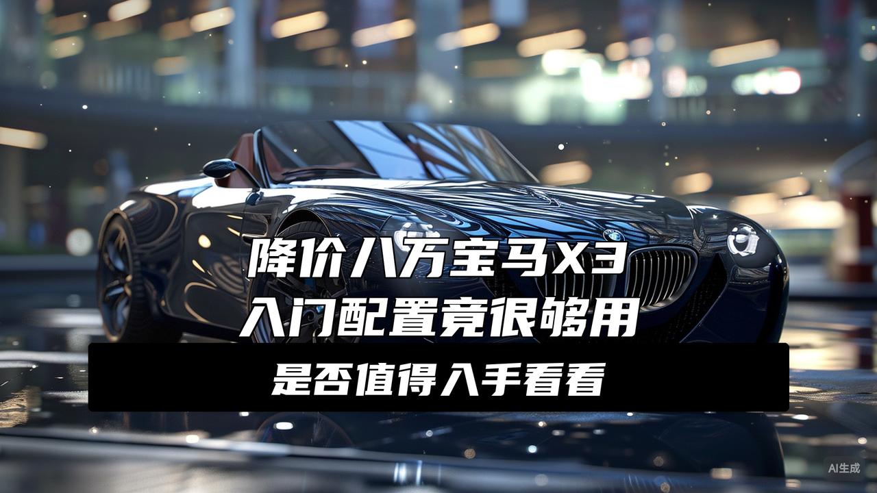 宝马“扛不住”了，X3降价8万，入门就配2.0T+8AT，开着有面子炸裂！宝马