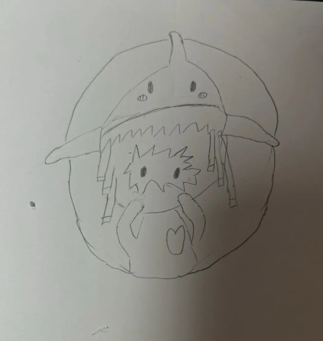 孩子再三要求我给他的画作上传到