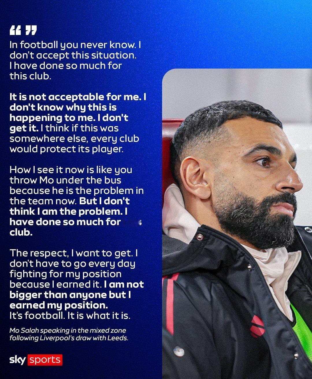 3比3。安菲尔德的记分牌刺眼。但更刺眼的是萨拉赫赛后那眼神。没多少愤怒，全