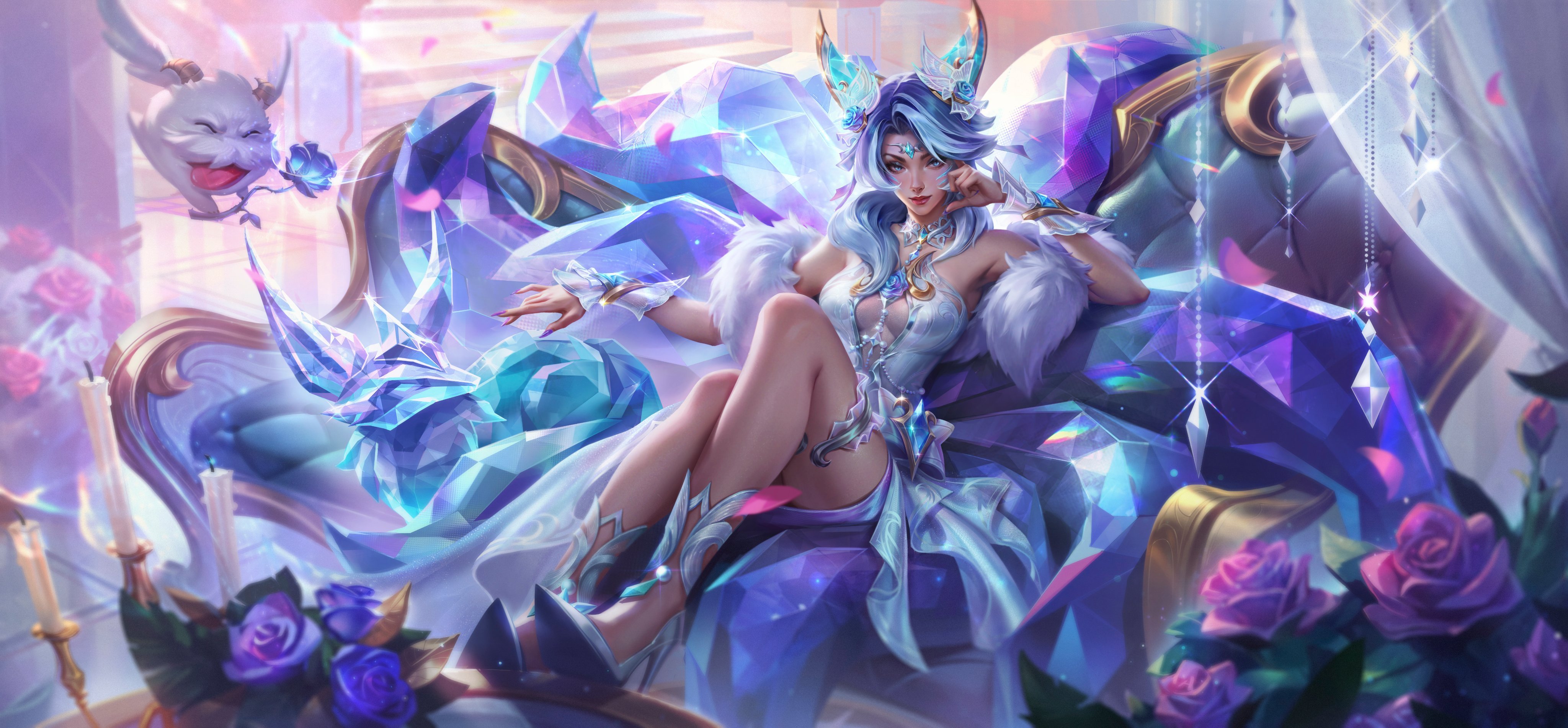 LOL手游水晶玫瑰阿狸皮肤原画设计（cr:Qimang2）英雄联盟​​​
