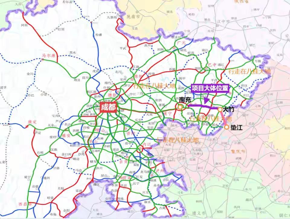 成都经南充到大竹再经梁平到万州，这才是最顺直的成万高速，而南充作为区域中心支点，