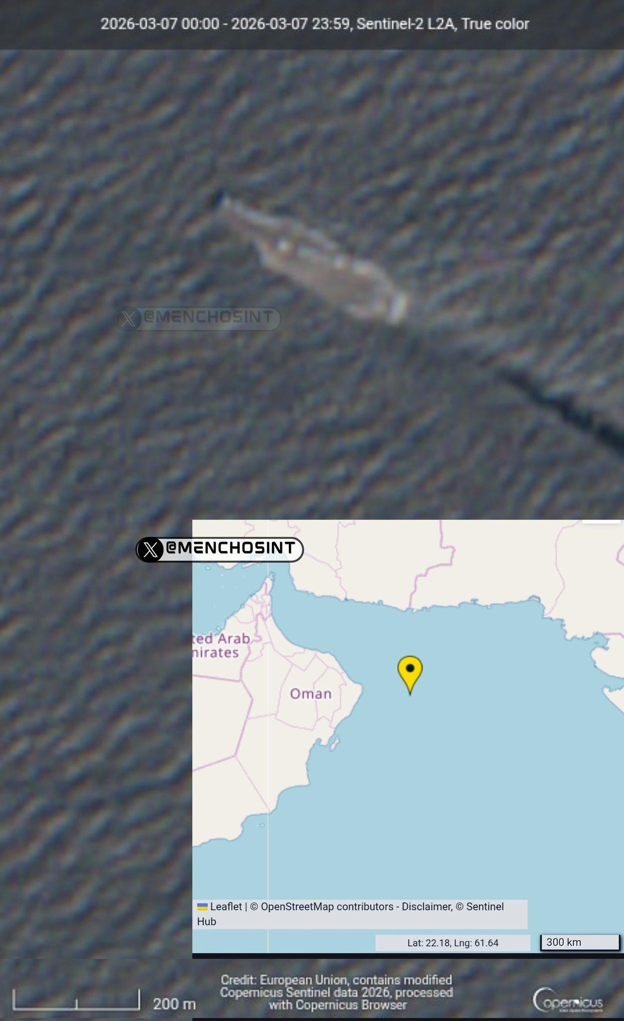 根据Sentinel-2卫星3月7日06:27UTC（仅5小