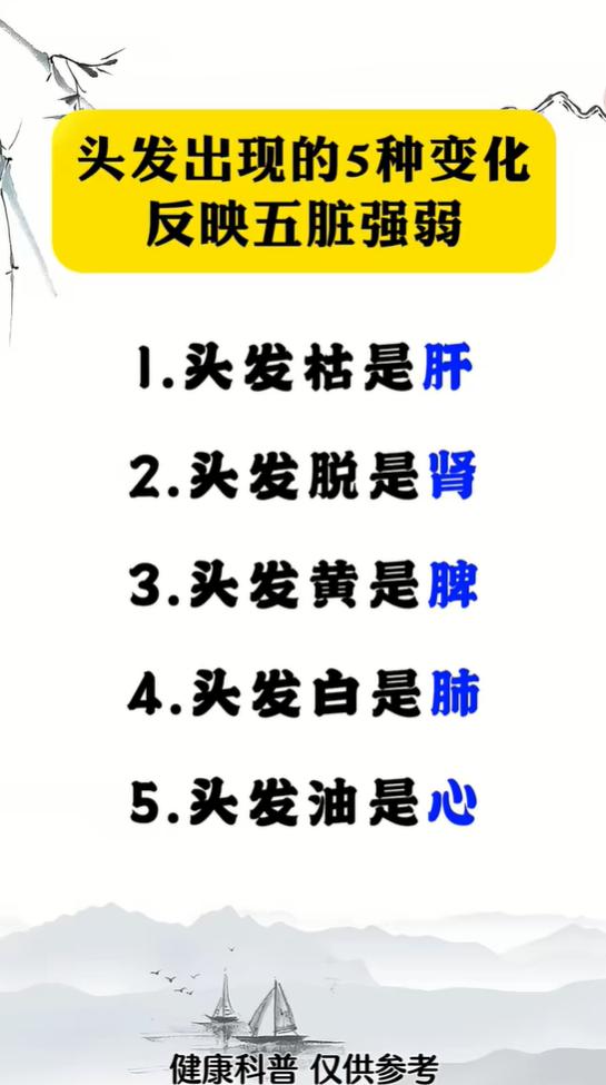 观察头发五种变化，简单了解体内气血情况
