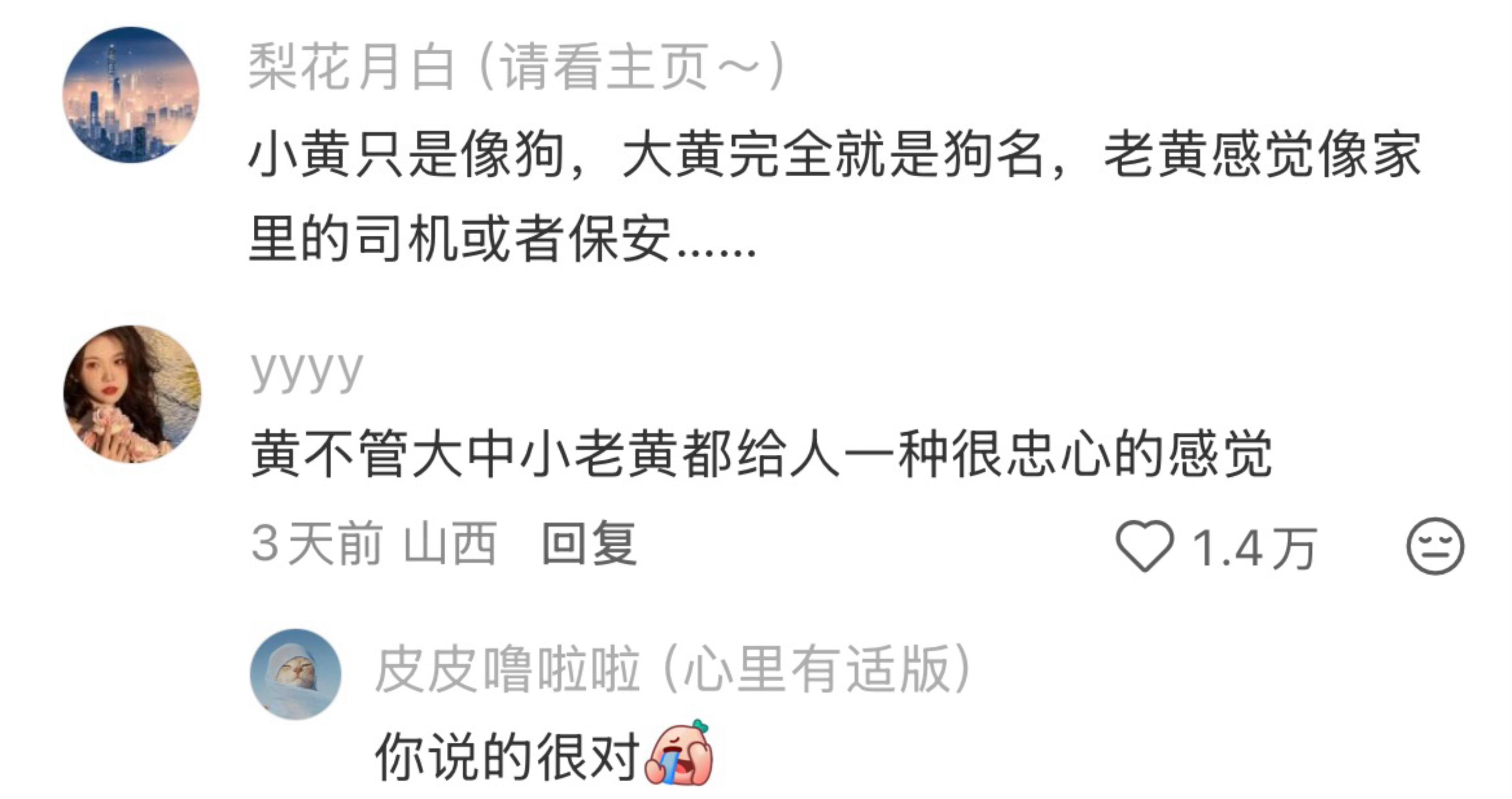 姓黄的人会平等地被叫小黄