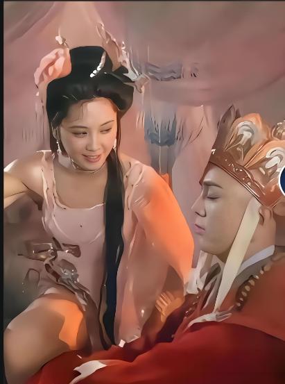这老太太嘴是真损啊！悄悄问圣僧：“女儿美不美？”圣僧说：“你问我哪个女儿！”