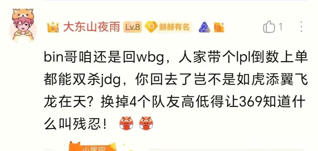 Bin哥咱不受那个气了行不？最近BLG的状态确实让人看不懂，JDG似乎成为BL