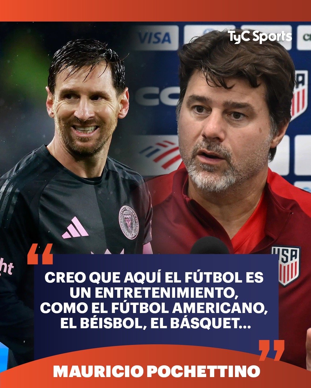 🗣️🇺🇸美国国家队主教练波切蒂诺强调了美国职业足球大联盟的一个主要特点，