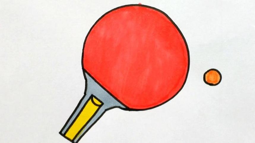 八课 简笔画卡通乒乓球直拍教学视频,全民学画