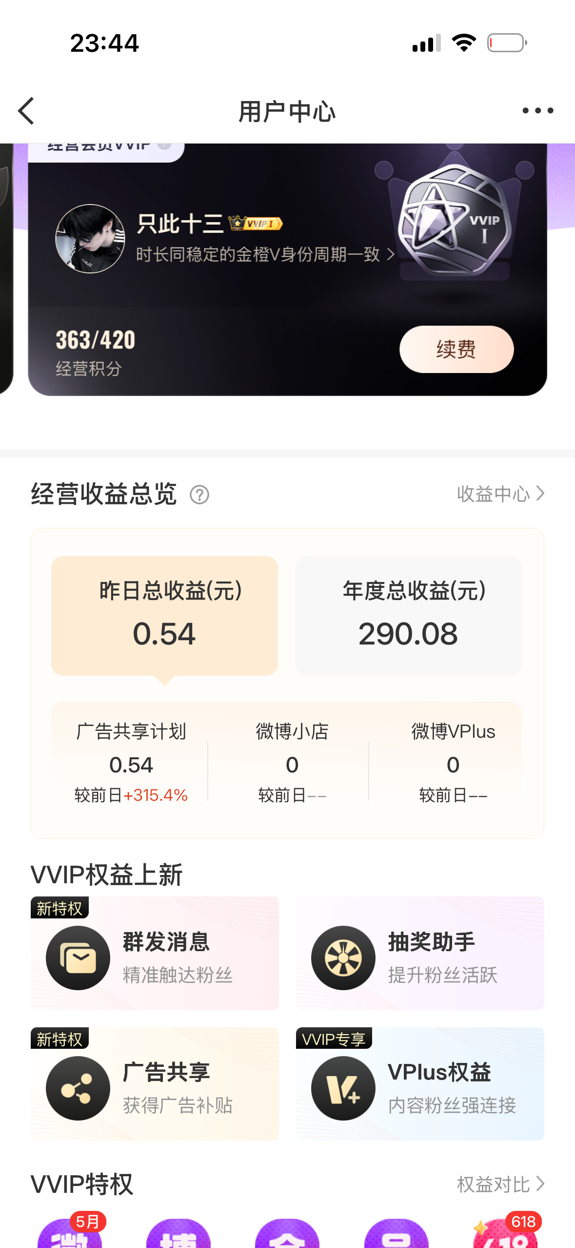 去年赚了1000多今年都没怎么发微博