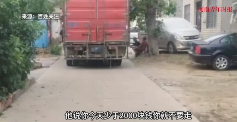 “严查到底！”湖北一位货车司机路过一村庄，不慎刮到了村民家的李子。掉在地上大约3