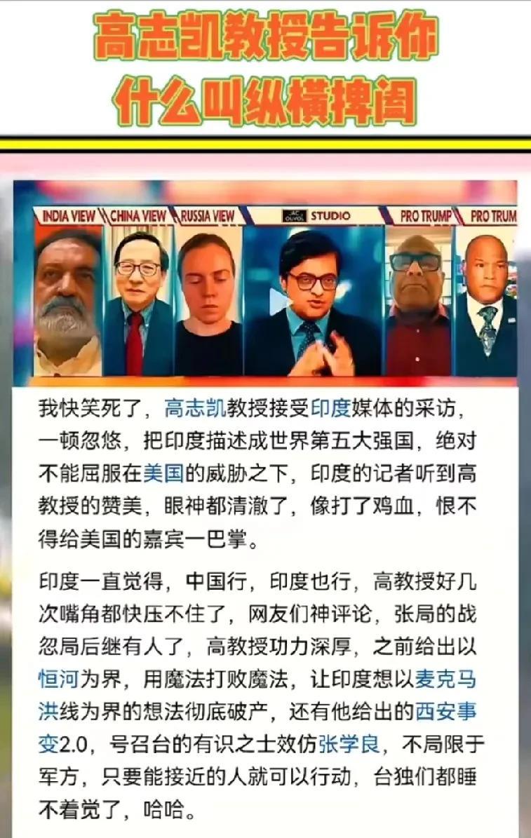 文科生要是多几个高志凯教授这样的专家，地位肯定不会像今天这么尴尬，看看高志凯在印