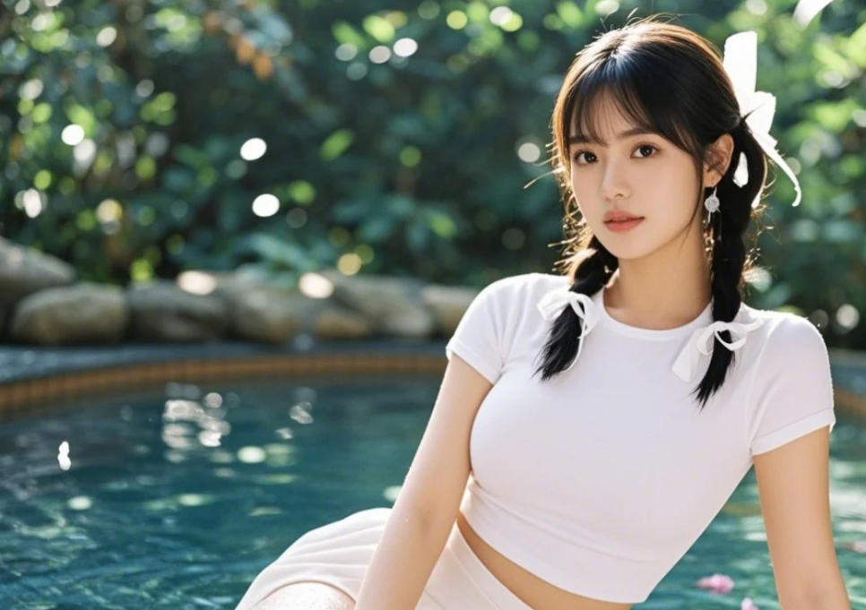 甜妹邀你共赴春泉，这样的水温够治愈吗？