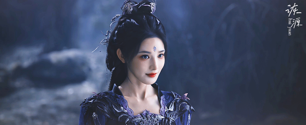 彭小苒《暗河传》慕雨墨/动图EP02-12紫衣-打戏灵蝶（蝴蝶）🦋?