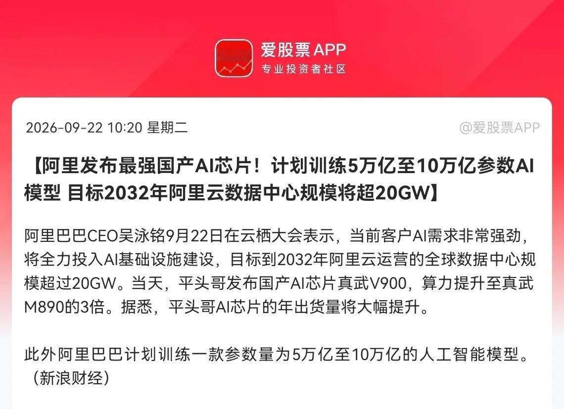 AI芯片估计要疯狂了…重磅利好来了！就在刚刚，阿里