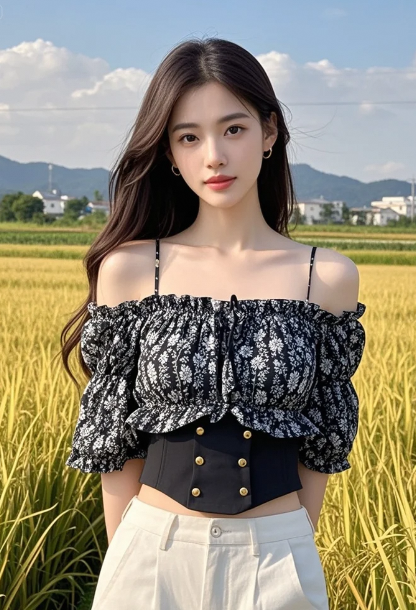 她与秋光同框，美得让时间都忘了向前走。