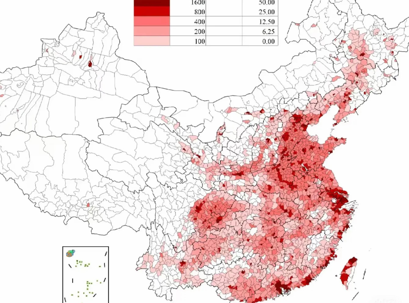 人口密度情况
